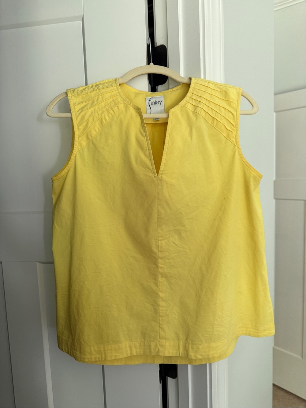 Finley Ella blouse yellow sleeveless top